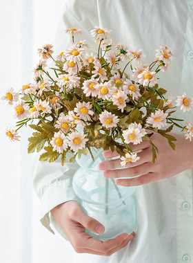法式太阳花仿真花花束家居假花客厅摆件绢花装饰花塑料花插花