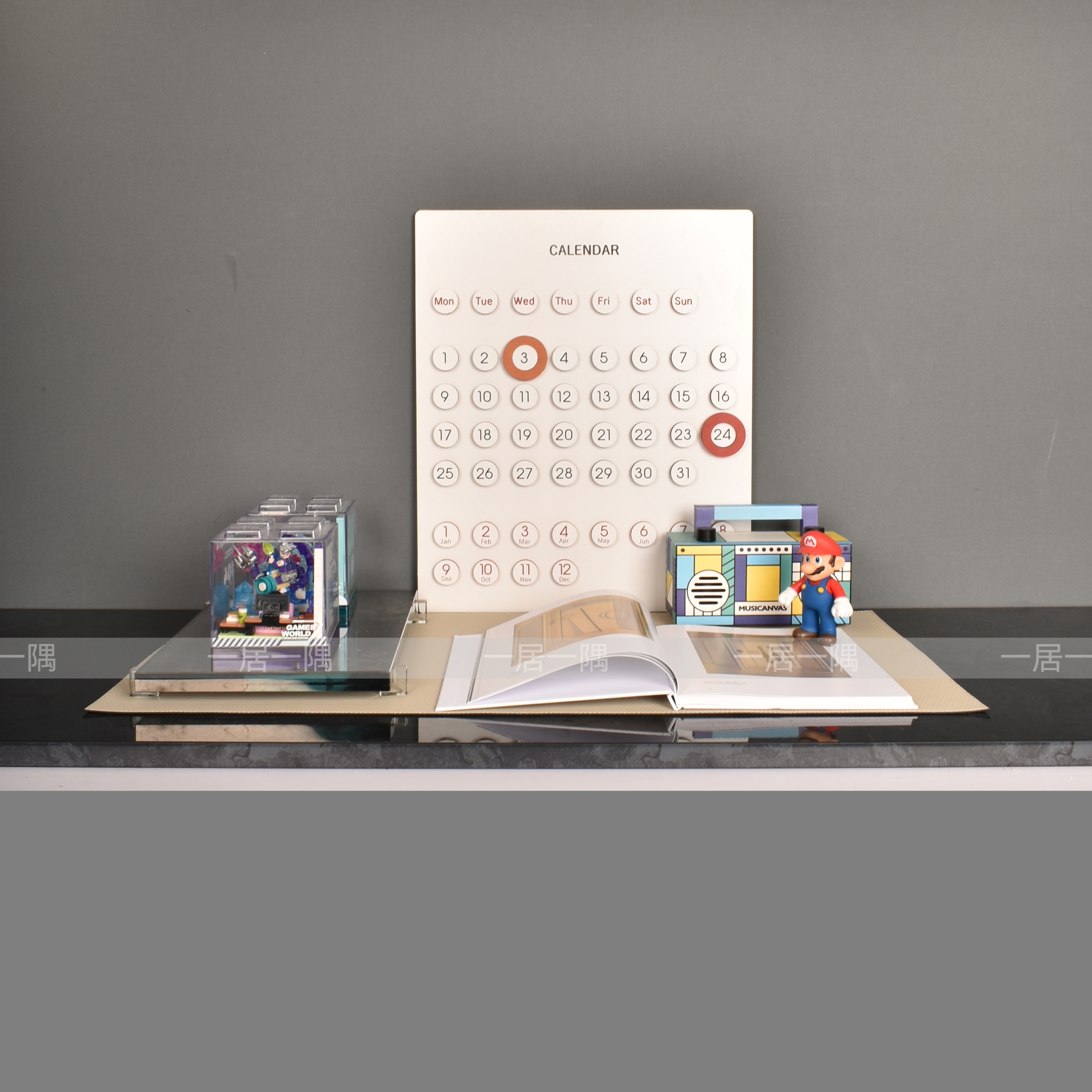 屿物为居 现代样板间儿童男孩房书桌柜游戏积木主题音乐饰品摆件