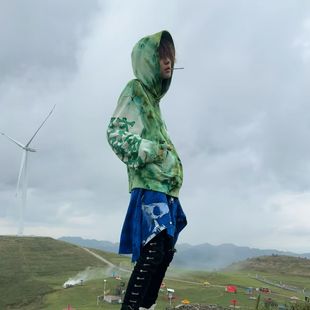 Amiri绿扎染骨头卫衣 现货秒发!