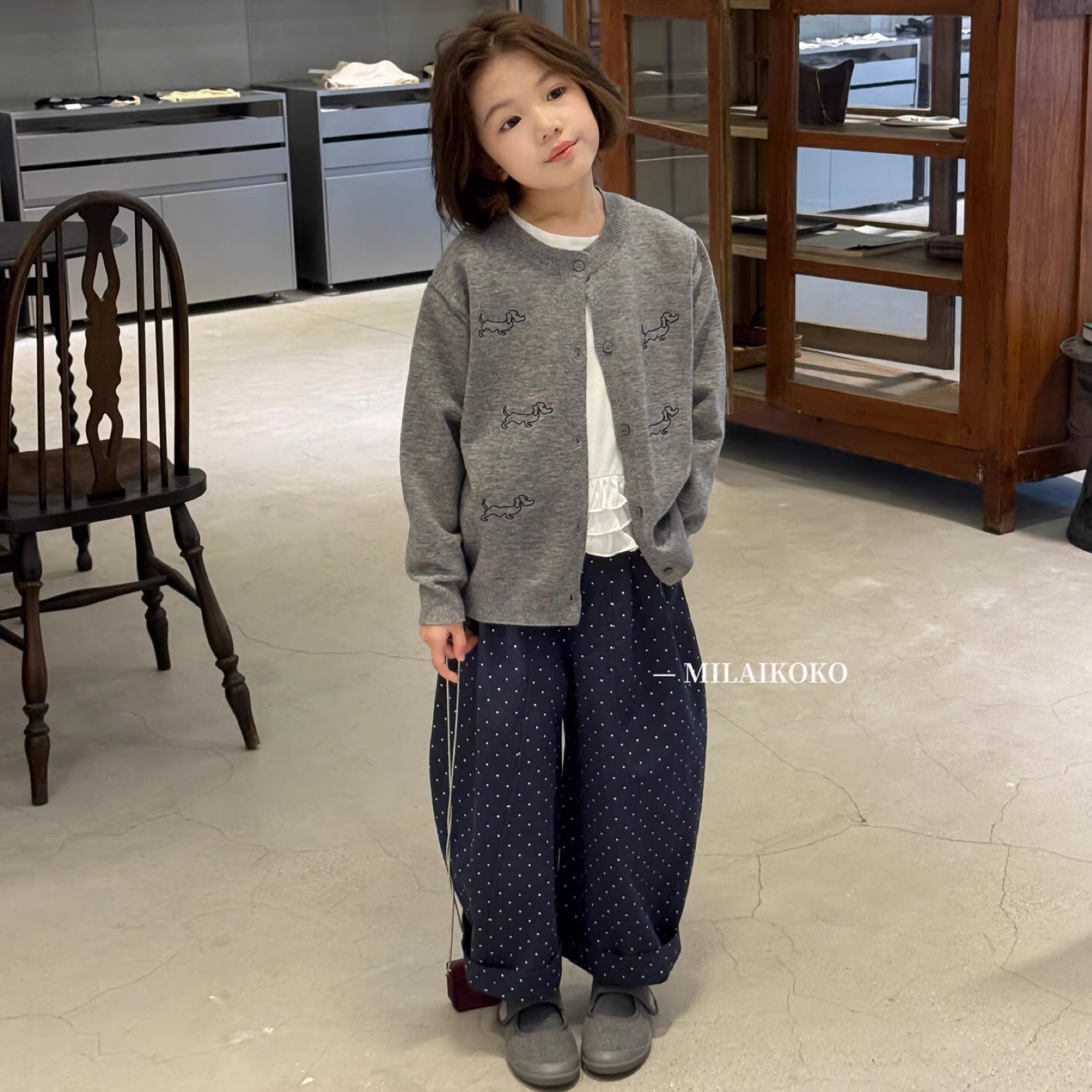 米莱韩版儿童毛衣开衫外套