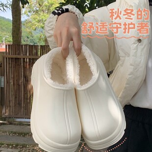 女士外穿时尚防滑厚底防水棉鞋冬季韩版加绒运动风短筒雪地靴