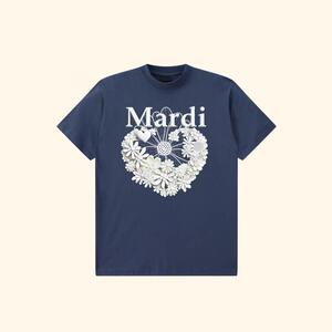 Mardi小雏菊心形花朵纯棉圆领短袖2026夏季新款上衣韩系休闲女t恤