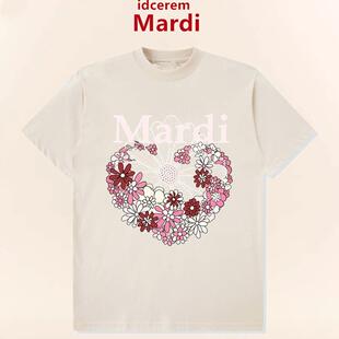 官方保障idcerem 女雏菊t恤潮 Mardi印花上衣韩国圆领情侣纯棉短袖