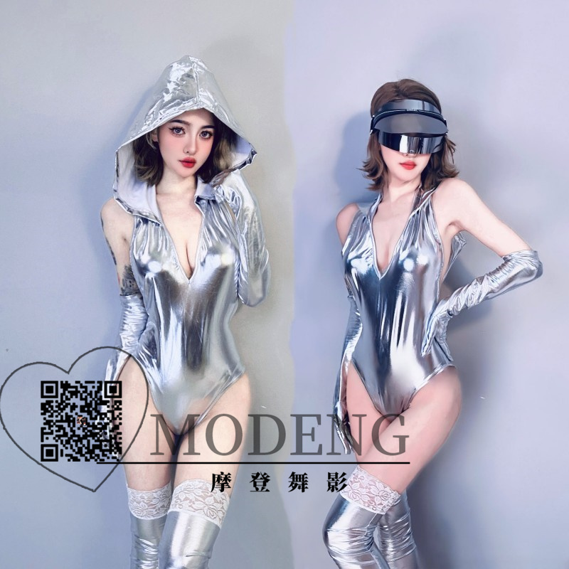 欧美新款gogo派对酒吧银色科技互动夜场爵士舞团体巡演气氛组DJDS