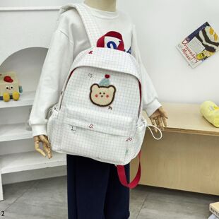 沐里沐气新款可爱双肩包森系学生高颜值休闲百搭轻便出行小背包