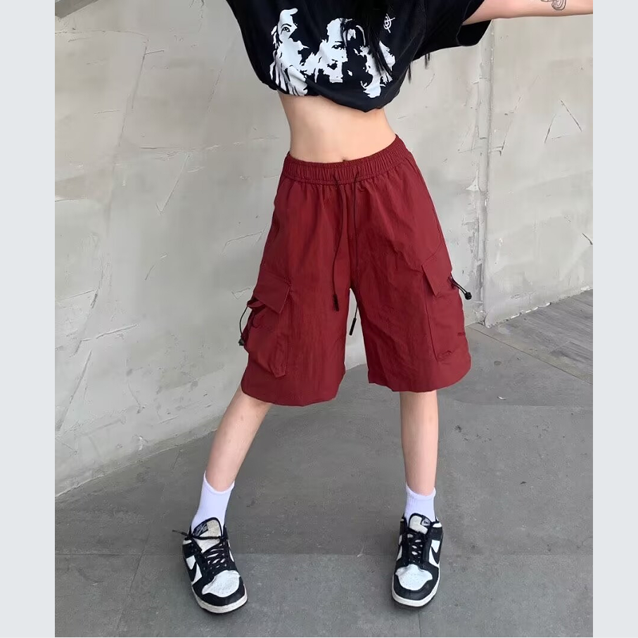 美式工装短裤女夏季薄款五分裤