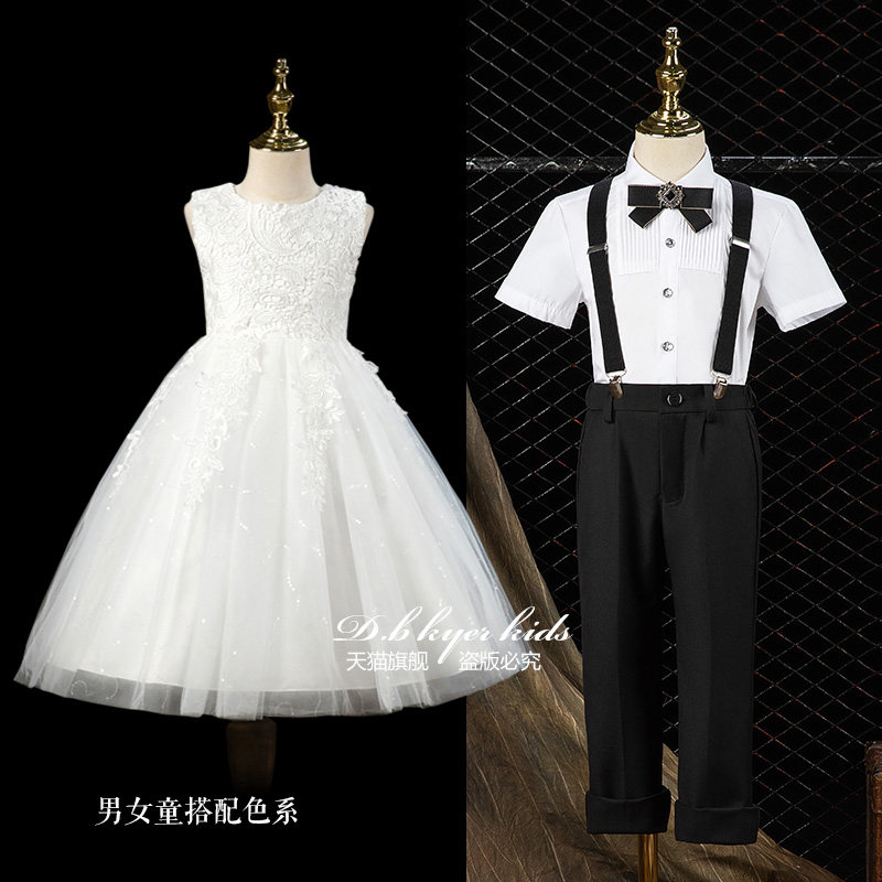 儿童大合唱表演服六一中大童诗歌朗诵舞台装男女童演出服长款礼服