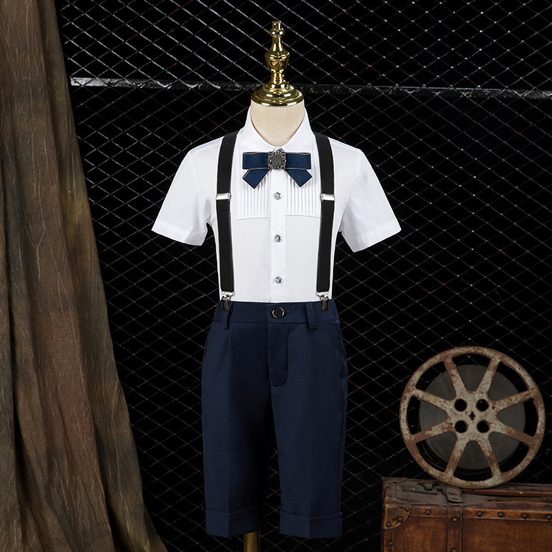 儿童礼服男童西装套装花童主持人合唱六一演出服西服大童男孩钢琴