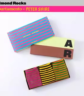 【doudou推荐】apartamento×Peter Shire联名合作款条纹中筒袜