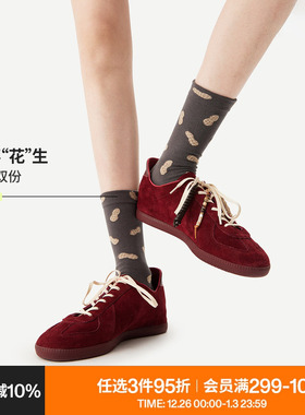 AR袜子女中筒袜秋冬款长筒趣味灰色堆堆袜子春秋季miu系学院风