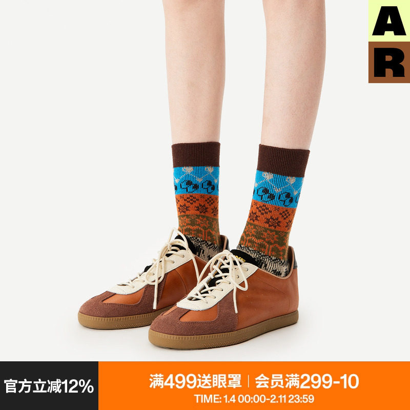 AR袜子女秋冬款民族风复古壮锦中筒袜百搭防寒显瘦堆堆袜春秋季,女士内衣/男士内衣/家居服,中筒袜,淘宝优惠券,粉丝福利购,淘宝优惠卷