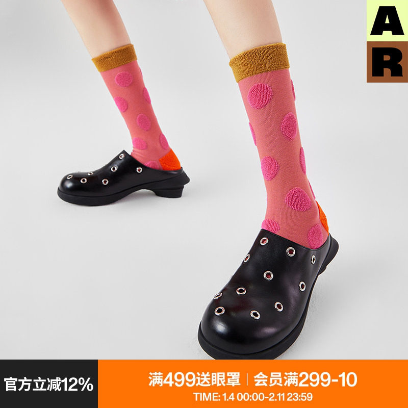 AR毛圈袜子女中筒袜秋冬季加厚保暖显瘦地板长筒袜春秋款复古风,女士内衣/男士内衣/家居服,中筒袜,淘宝优惠券,粉丝福利购,淘宝优惠卷