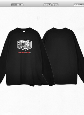 GTB/Ghettobro蝴蝶效应经典印花长T美式男女宽松情侣装长袖短袖