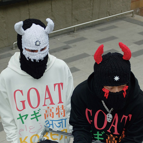 万圣节牛魔王针织drill头套