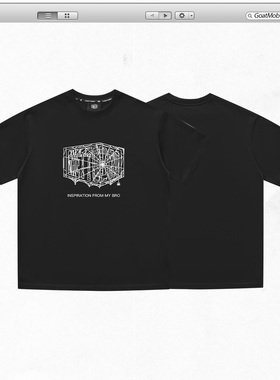 GTB/Ghettobro蜘蛛网经典款印花长T美式男女宽松情侣装长袖短袖