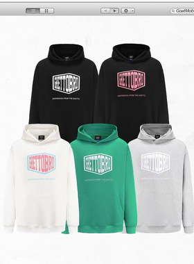 GTB/Ghettobro元年经典500克重磅纯棉秋冬卫衣加厚毛圈面料情侣装