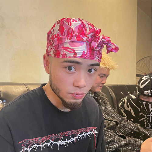 迷彩durag头巾嘻哈街舞西海岸
