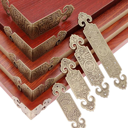 向铃纯铜直条包角装饰铜角码护角