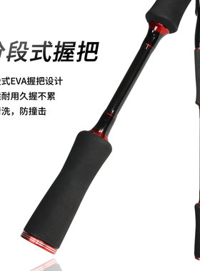 飞图新款碳素M调路亚鱼竿 直柄矶钓岸抛超轻钓竿溪流远投路亚竿