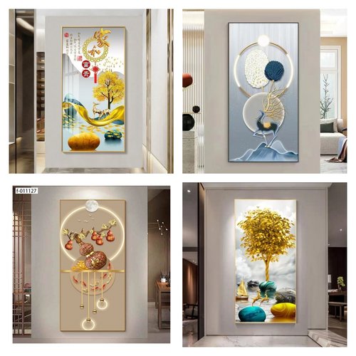 入户玄关家和富背景墙装饰画壁画经典款大气山水壁画落地画直播