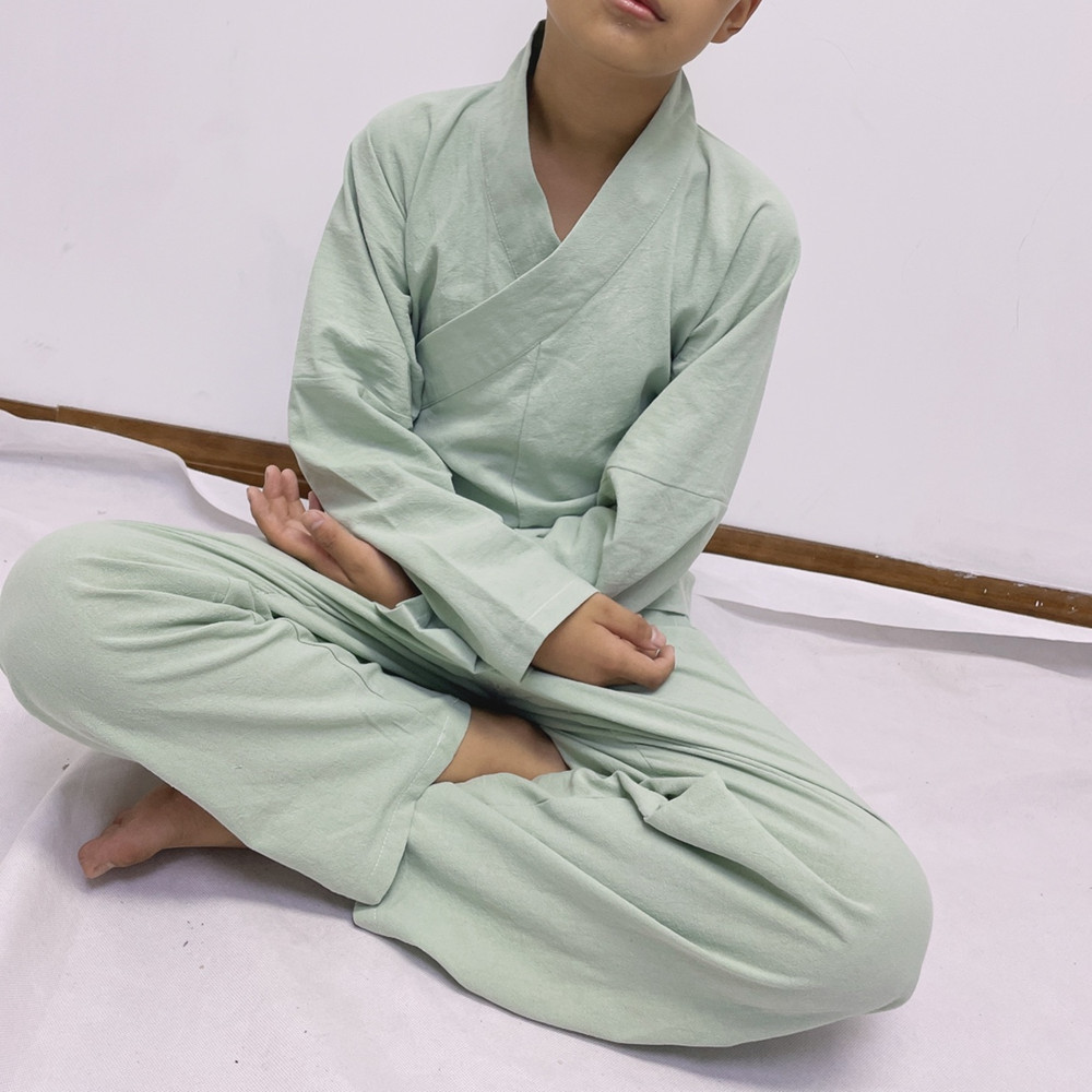 复古亲子汉服中衣裤纯棉休闲中国风交领上衣长袖春秋内搭居家睡衣