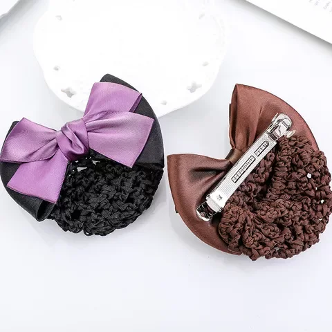 发网空姐职业盘发工作女发饰品银行酒店护士头花空乘网兜