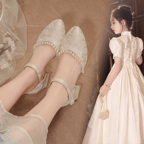 新中式旗袍鞋女童公主鞋