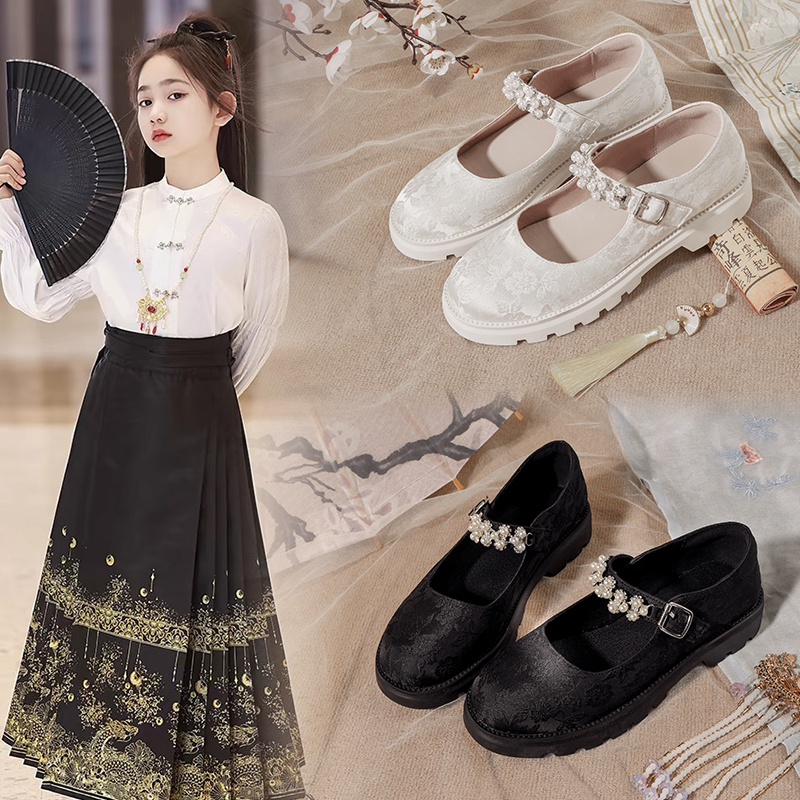 瑪麗珍鞋女童超火氣質厚底復古