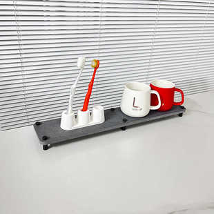 加高硅藻泥吸水垫杯垫电动牙刷座定制洗手台挡水条硅藻泥硬垫速干