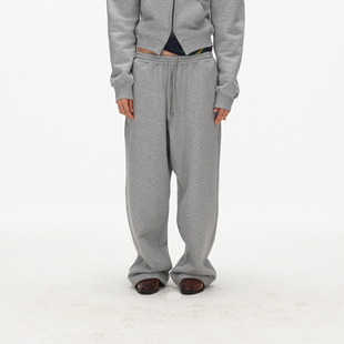 卫裤 型加绒松紧腰运动长裤 宽松阔腿直筒版 ECHOADE轻松时髦