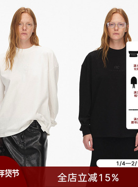 ECHOADE长期主义 平直下摆设计精致小圆领宽松长袖T恤