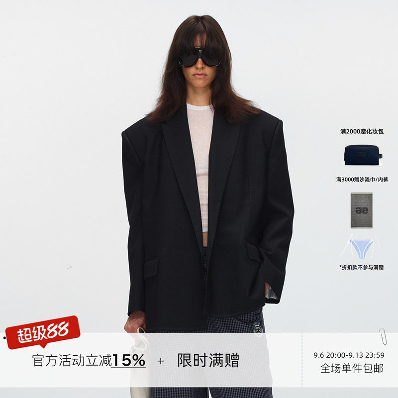 ECHOADE廓型宽肩西装外套图片