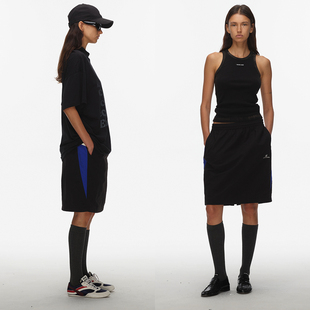 ECHOADE复古时髦 柔软亲肤撞色拼接LOGO刺绣点缀显瘦运动风半身裙