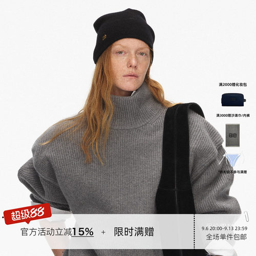 ECHOADE细腻柔软蝴蝶结毛线帽