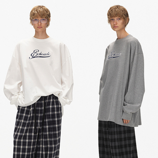 T恤 大廓形舒适垂坠小圆领设计宽松长袖 ECHOADE长期实用主义 经典