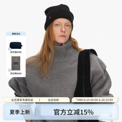 ECHOADE细腻柔软蝴蝶结毛线帽