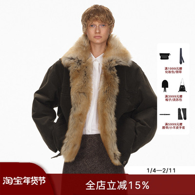 ECHOADE大毛领羽绒服夹克外套