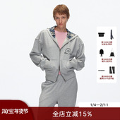 收腰设计经典 ECHOADE精选柔软舒适100%棉 松弛有型短款 连帽卫衣