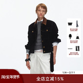 时髦 正肩版 型利落猎装 ECHOADE经典 风植绒工艺短款 牛仔夹克外套