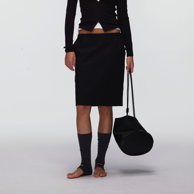 ECHOADE简约时髦感侧开叉半身裙