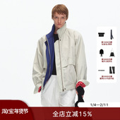 ECHOADE经典 夹克外套 设计撞色立领短款 时髦 精选细腻斜纹插肩袖