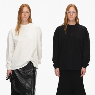 ECHOADE长期主义 T恤 平直下摆设计精致小圆领宽松长袖