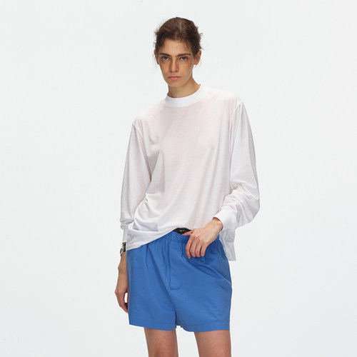 ECHOADE小圆领宽松版型长袖T恤