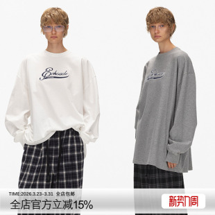 T恤 大廓形舒适垂坠小圆领设计宽松长袖 ECHOADE长期实用主义 经典