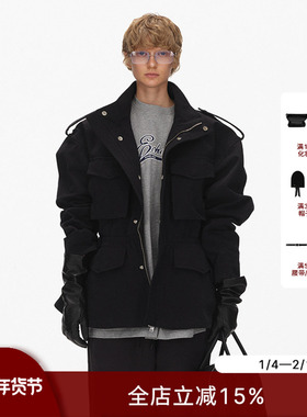 ECHOADE重塑身体轮廓 沙漏X版型高耸立领工装收腰夹克外套