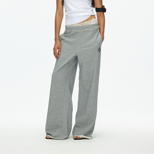 ECHOADE宽松轻薄休闲运动阔腿裤