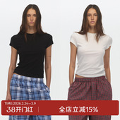 修身 型圆领设计亲肤羊绒醋酸短袖 T恤 利落正肩版 ECHOADE时髦B备