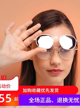 SBPRC圣大保罗近视太阳镜架女复古多边形圆框磁吸偏光套镜S.29011