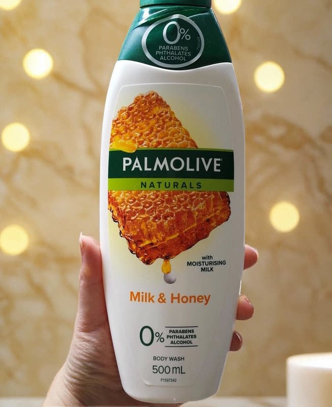 牛奶沐浴露蜂蜜palmolive500ml零酒精防腐剂滋润美百宝湿代购