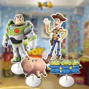 玩具总动员宝宝周岁生日百天气球布置装饰巴斯光年胡迪背景墙kt板